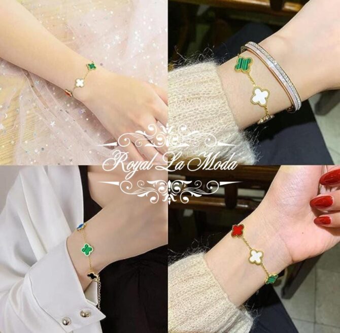 MultiColour Lucky Clover Bracelet - Image 3