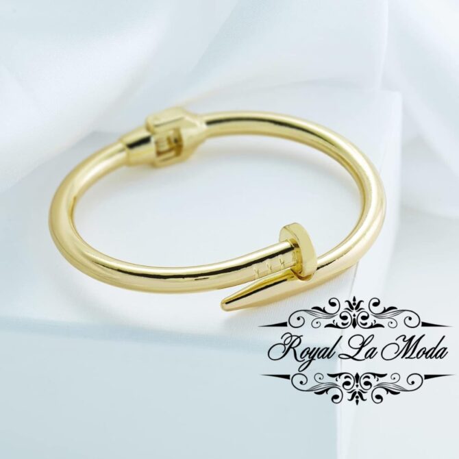 RLM Nail Shape Stainless Steel Cuff Bracelet - Image 2