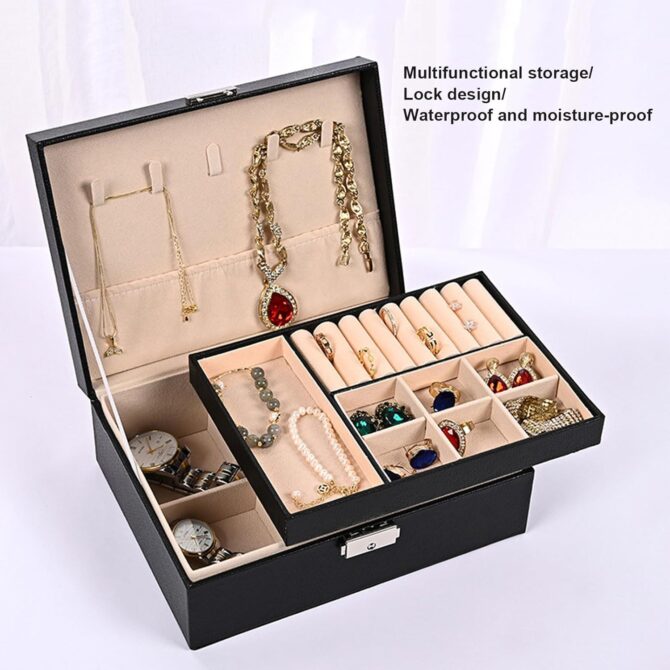 RLM Double Layer Jewellery Organizer Box - Image 4