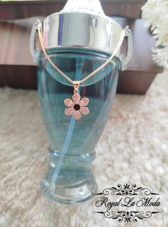 Crystal Blossom Pendant Necklace - Image 3