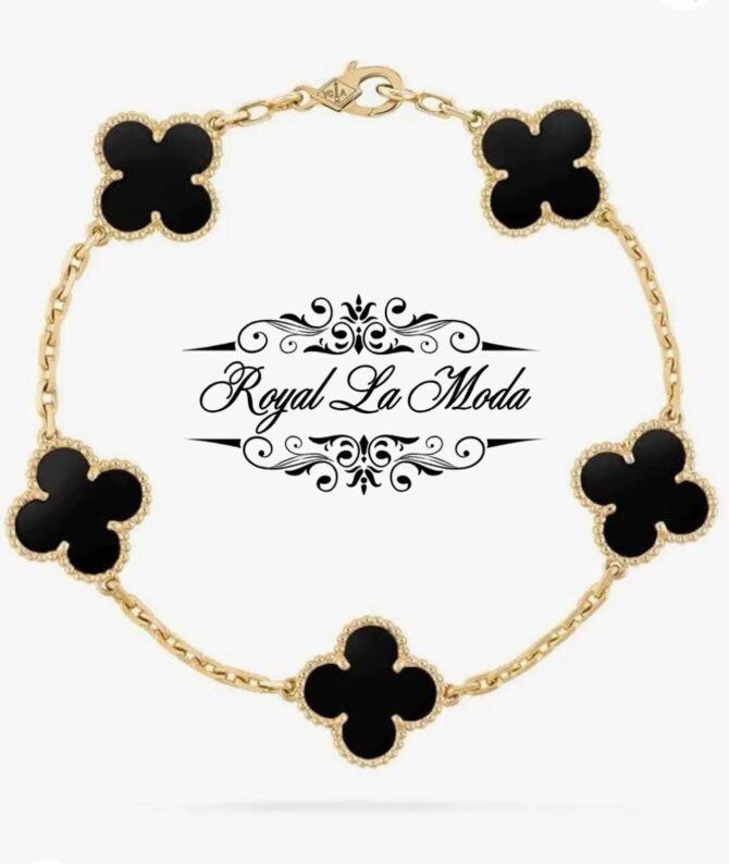 Black Lucky Clover Bracelet