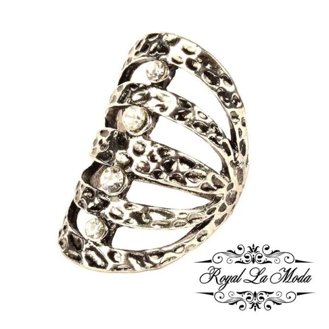 RLM Vintage Silver Stripes Bohemian Ring