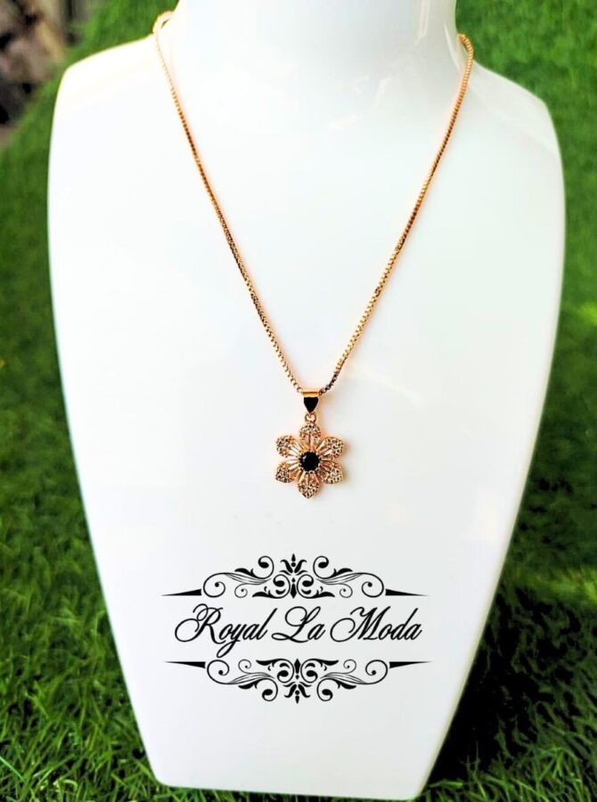 Crystal Blossom Pendant Necklace - Image 2