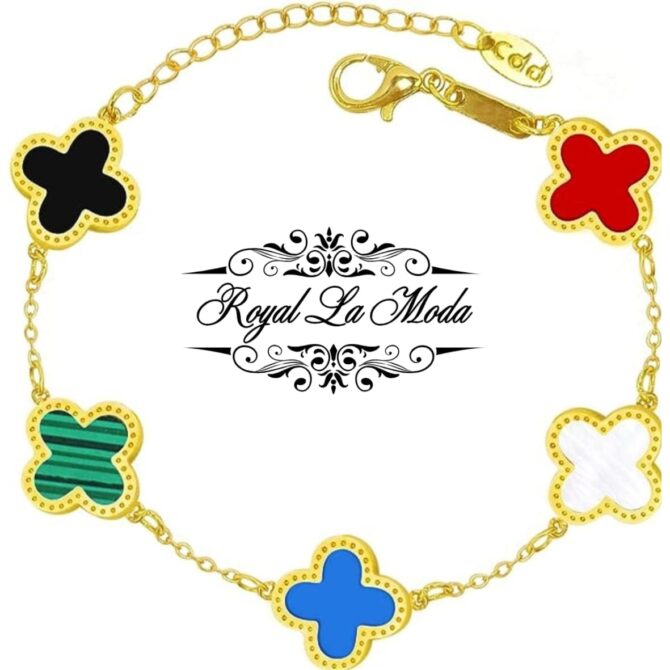 MultiColour Lucky Clover Bracelet